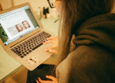 student using a laptop